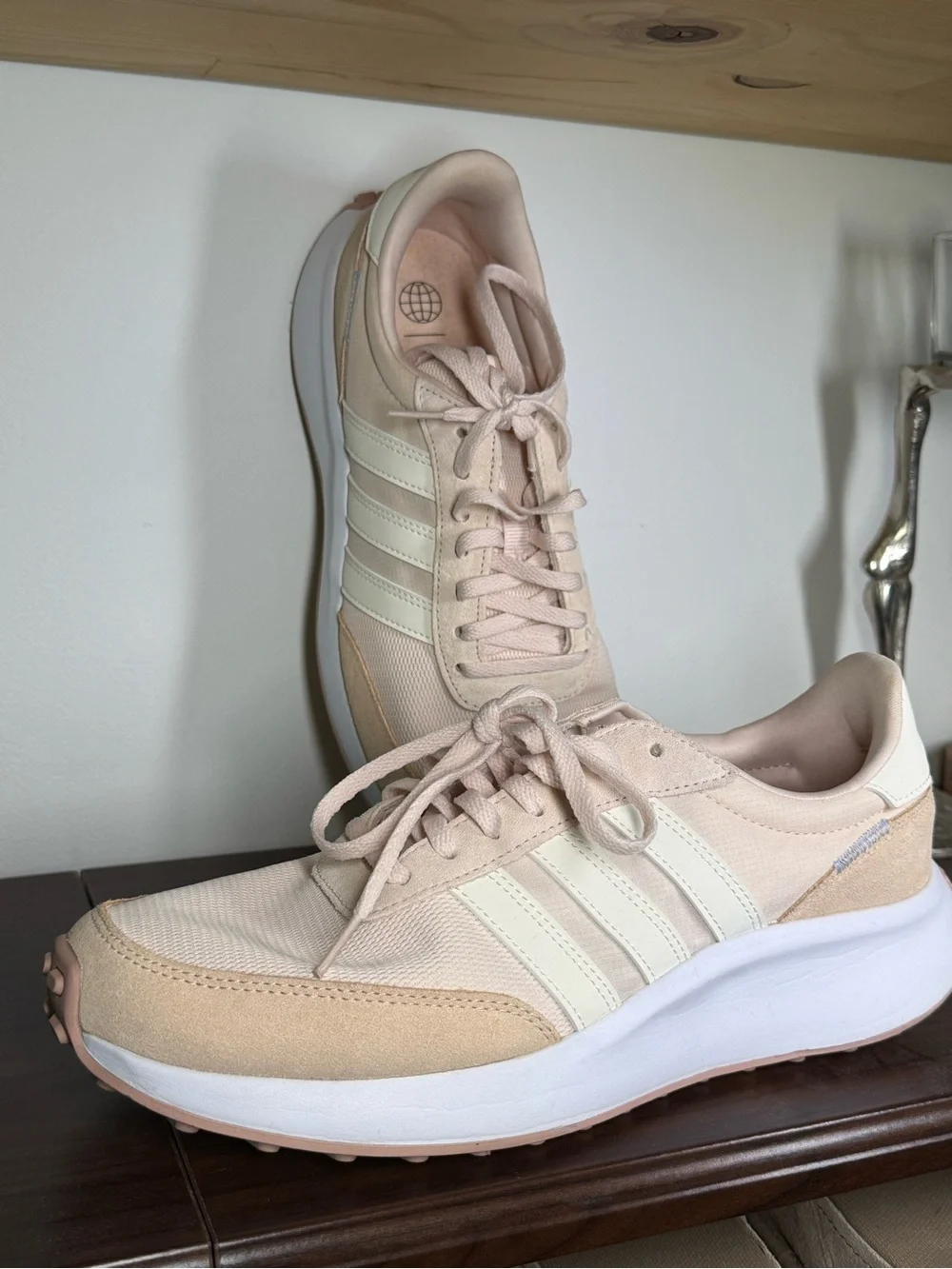 adidas Women's Run 70s Light Pink and Cream Runner Sneakers size 10